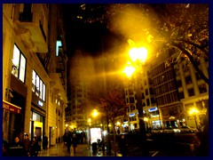 Valencia by night - Plaza del Ayuntamiento, North part